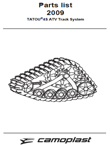 2009 Tatou 4S Parts Manual Cover