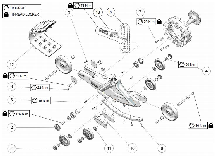 019-Camso ATV R4S Front Left & Right Parts Diagram