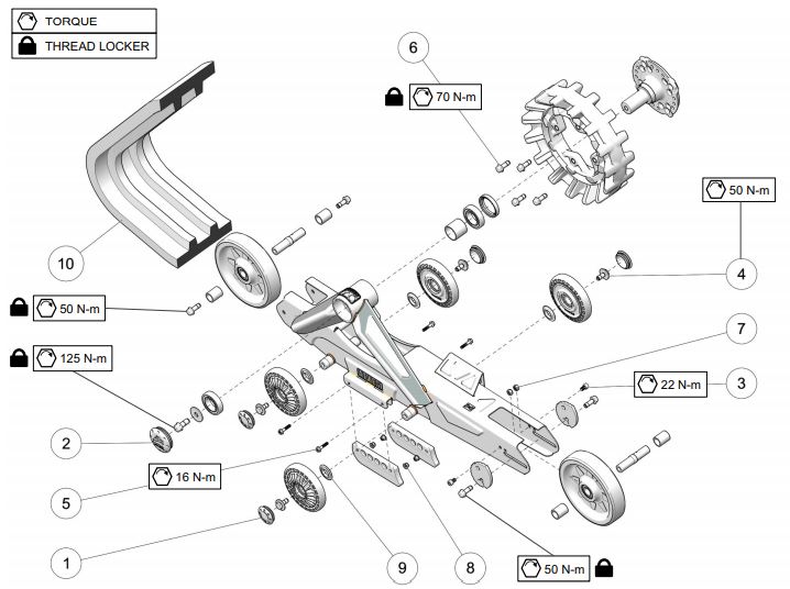 2019 Camso ATV R4S Rear Left & Right Parts Diagram