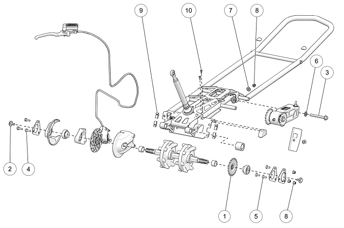 2019 Camso DTS 129 - Frame Assembly Parts Diagram