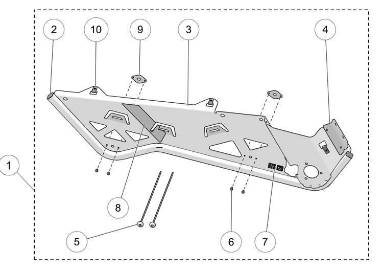 2019 Camso DTS 129 Right Side Panel Parts Diagram