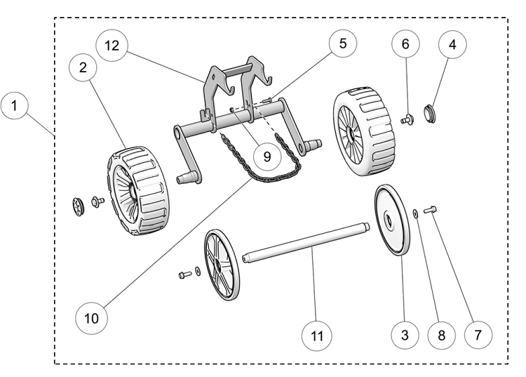 2019 Camso DTS 129 Wheel Kit Parts Diagram