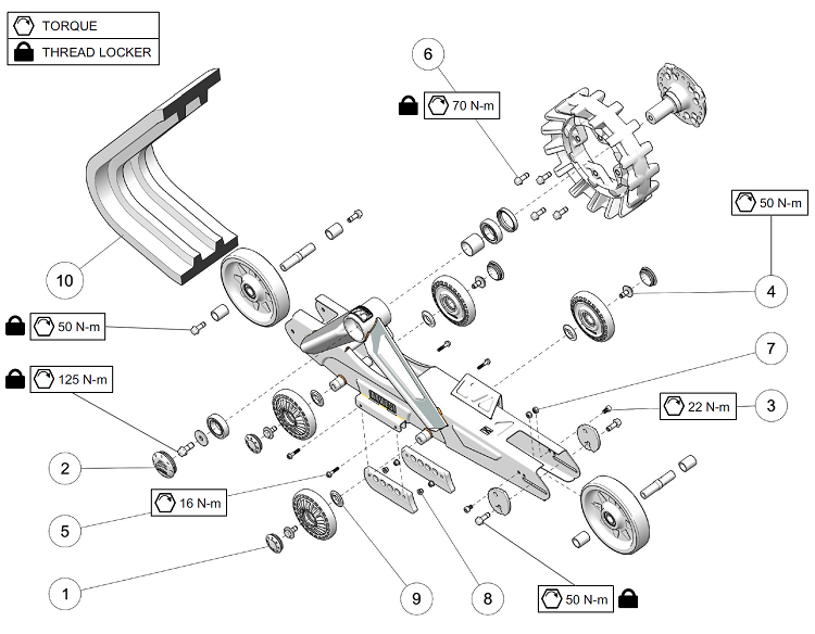 2020 Camso ATV R4S Rear Left & Right Parts Diagram