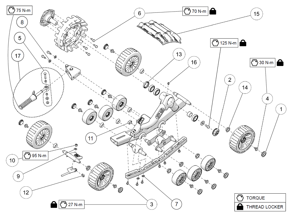 2021 Camso UTV 4s1 Front Left & Right Parts List