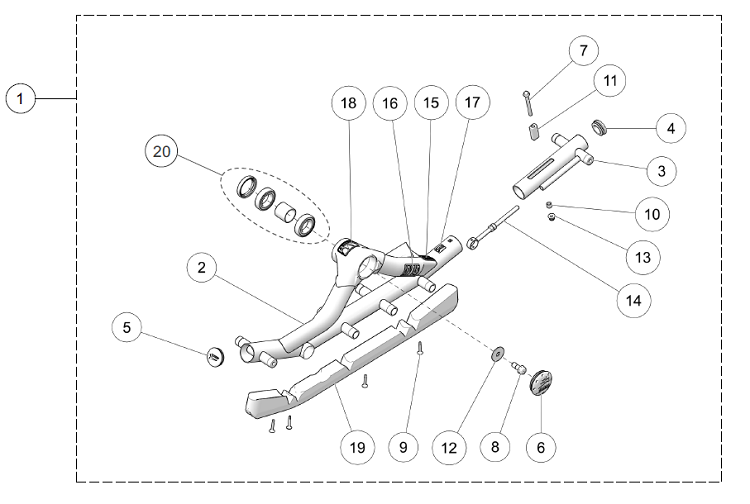 2024 CAMSO ATV T4S REAR LEFT FRAME PARTS DIAGRAM