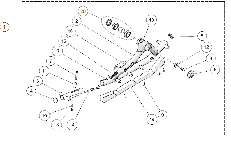 2024 CAMSO ATV T4S REAR RIGHT FRAME PARTS DIAGRAM