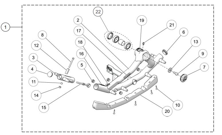 2024 CAMSO X4S FRONT LEFT FRAME PARTS LIST