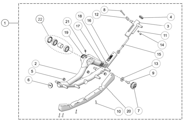 2024 CAMSO X4S FRONT RIGHT FRAME PARTS LIST