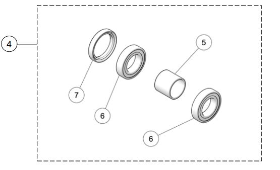 2024 CAMSO X4S HUB BEARING KIT PARTS LIST