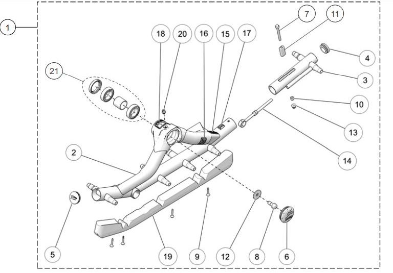 2024 CAMSO X4S REAR LEFT FRAME PARTS LIST