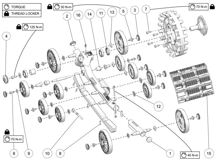 2024 CAMSO X4S REAR LEFT & RIGHT PARTS LIST