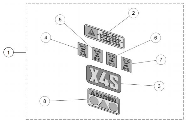 2024 CAMSO X4S DECALS PARTS LIST