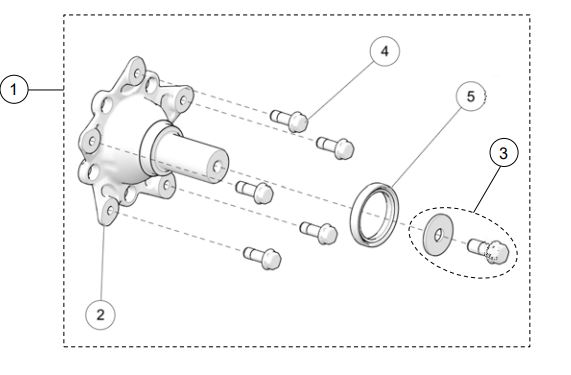 2024 CAMSO X4S S-KIT HUB 5 BOLTS PARTS LIST