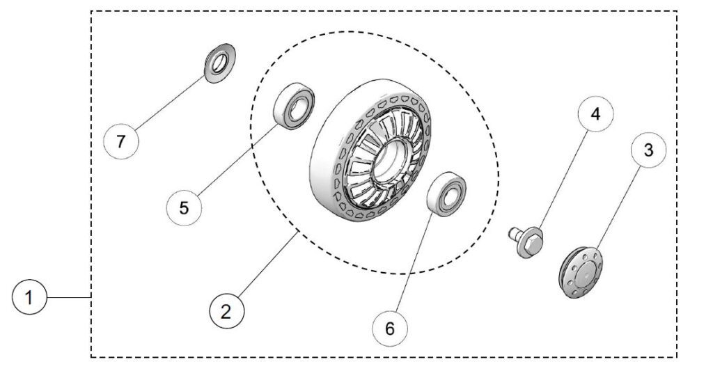 2024 CAMSO X4S 134MM (WIDE) WHEEL KIT PARTS LIST